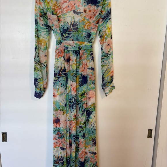 Floral Long Sleeve Maxi Dress - Picture 2 of 3